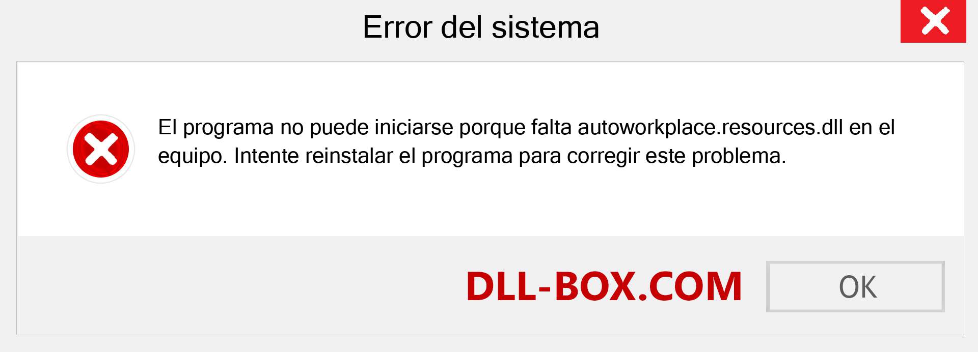 ¿Falta el archivo autoworkplace.resources.dll ?. Descargar para Windows 7, 8, 10 - Corregir autoworkplace.resources dll Missing Error en Windows, fotos, imágenes