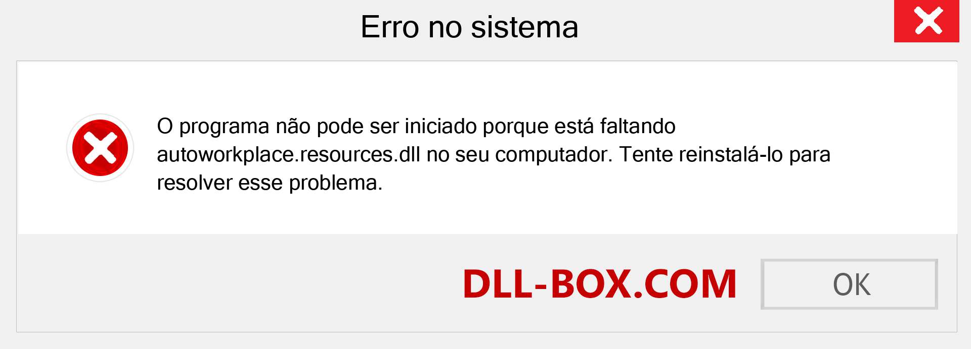 Arquivo autoworkplace.resources.dll ausente ?. Download para Windows 7, 8, 10 - Correção de erro ausente autoworkplace.resources dll no Windows, fotos, imagens